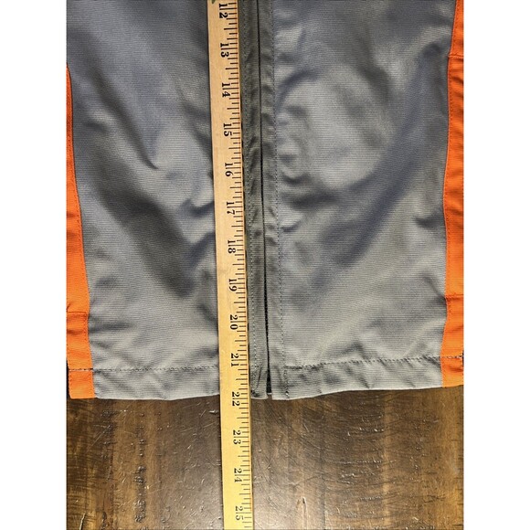 Harley Davidson Women's Jacket Medium Nylon / Polyester Silver Gray Orange Zip - Picture 8 of 8